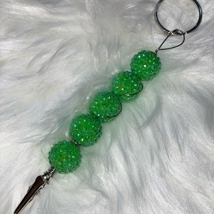 ATM Card Grabber Clip Keychain Handmade GREEN
